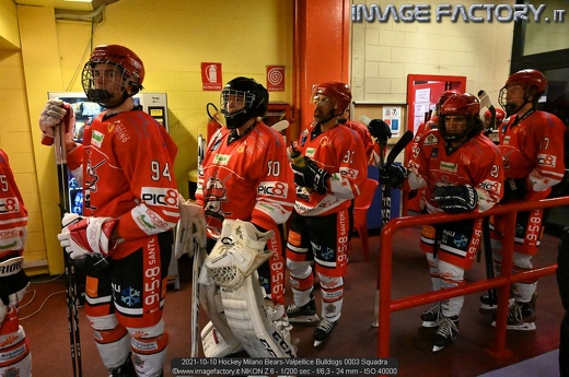 2021-10-10 Hockey Milano Bears-Valpellice Bulldogs 0003 Squadra